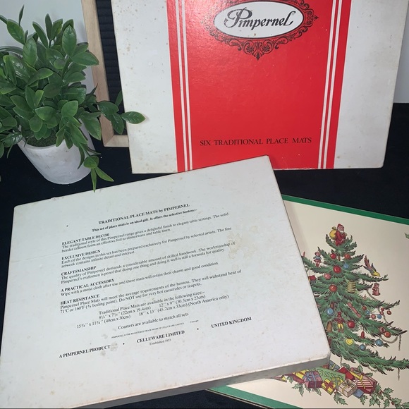 Pimpernel Holiday Spode Pimpernel Xmas Christmas Placemats Cork